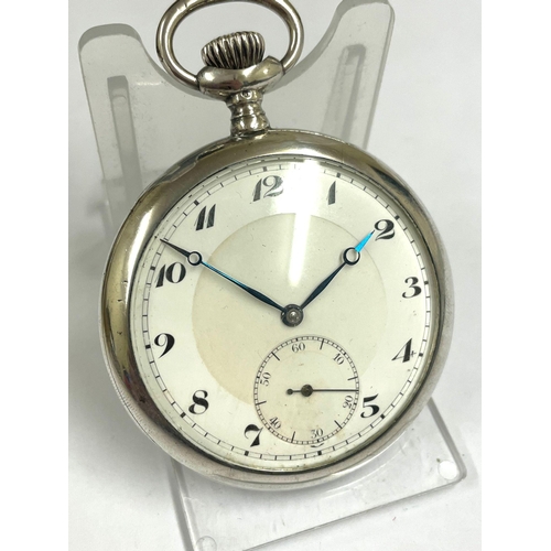 8 - A Rare Breguet silver gents Pocket watch Working , 50mm case 