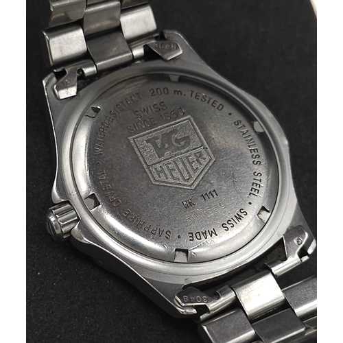 151 - A TAG HEUER PROFESSIONAL 300 METERS MID SIZE (37mm) STAINLESS STEEL WATCH, AUTOMATIC MOVEMENT.