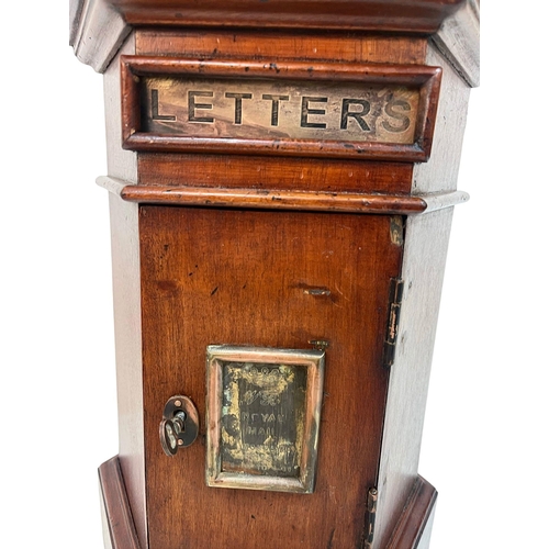 205 - A Royal Mail Small Country House Mahogany Table Top Letter Box. Originally these would have bee in b... 