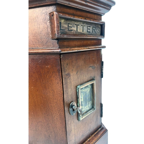 205 - A Royal Mail Small Country House Mahogany Table Top Letter Box. Originally these would have bee in b... 