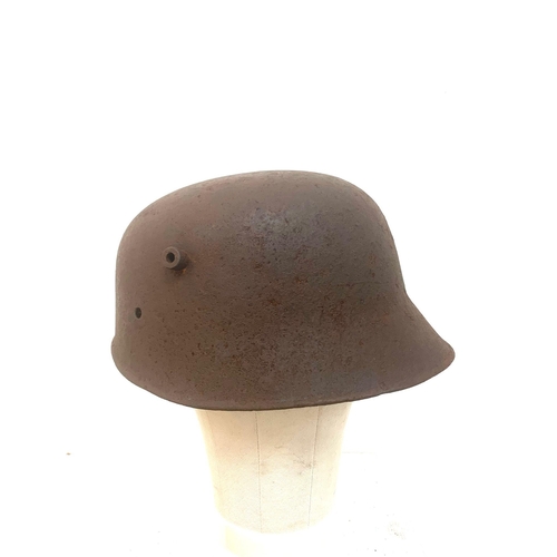 41 - WW1 Ottoman (Turkish) Helmet. Essentially a peak less M16 Stahlhelm Helmet for the Muslim Ottoman’s ... 