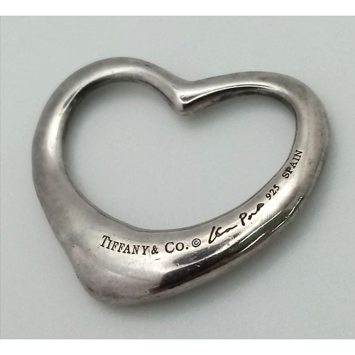 199 - A Tiffany and Co. Sterling Silver Heart Pendant. 25mm width.