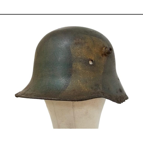 272 - WW1 Imperial German Camouflage 1916 Model Stahlhelm Helmet. No Liner.