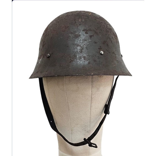 502 - WW2 Japanese Civil Defence (Home Guard) Helmet with loner.