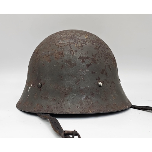 502 - WW2 Japanese Civil Defence (Home Guard) Helmet with loner.