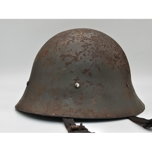 502 - WW2 Japanese Civil Defence (Home Guard) Helmet with loner.