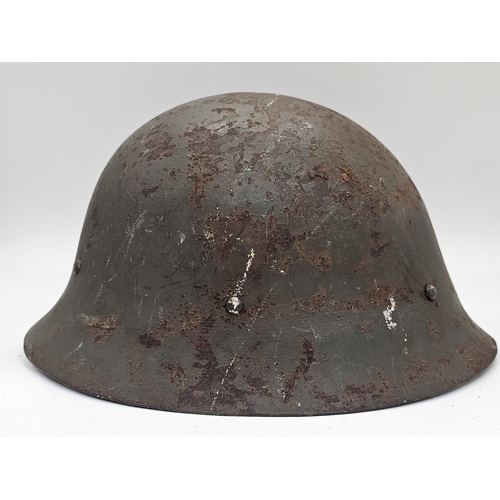 502 - WW2 Japanese Civil Defence (Home Guard) Helmet with loner.