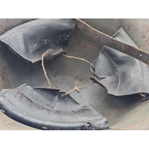 502 - WW2 Japanese Civil Defence (Home Guard) Helmet with loner.