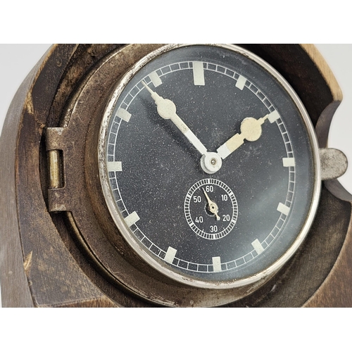 61 - WW2 German Heer (Army) Funkeruhen Duty Radio Operators Clock Circa 1943. Maker: Tobias Bauerie & Son... 