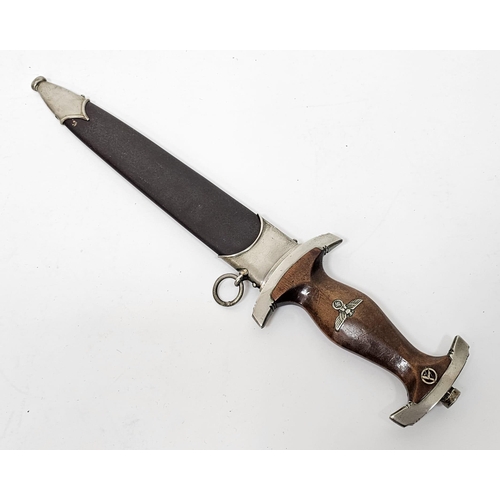 25 - 3rd Reich SA Dagger. Nice early 1933 example made by Anton Wingen Jr Solingen. Gau Marked “NO” for N... 