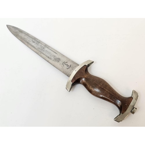 25 - 3rd Reich SA Dagger. Nice early 1933 example made by Anton Wingen Jr Solingen. Gau Marked “NO” for N... 