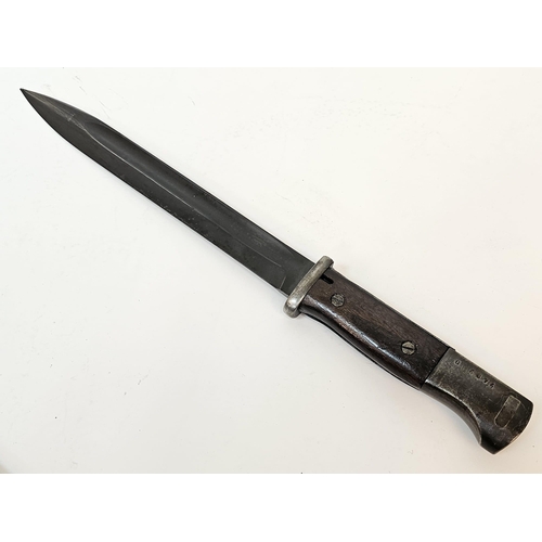 286 - 3rd Reich Acid Etched Mauser K-98 Bayonet Dedicated to: 12th SS Panzer Division Adolf Hitler.