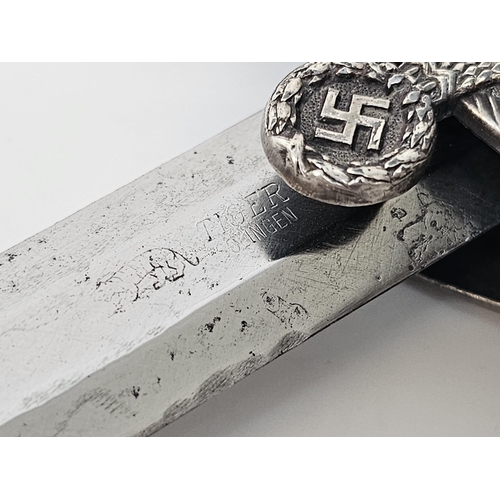 4 - 3rd Reich Army Officers Dress Dagger. Maker: Tiger.