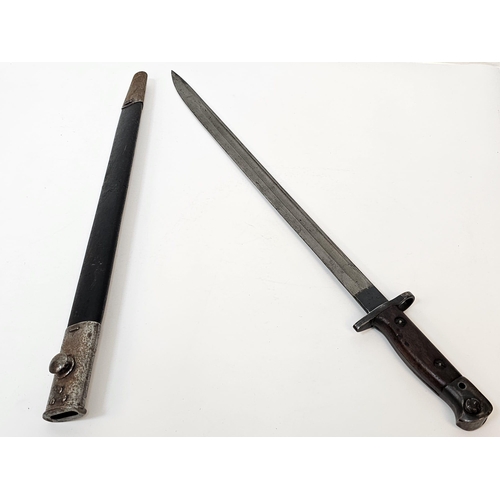 516 - WW1 British 1907 Pattern Bayonet Dated February 1918. Maker “Wilkinson Pall Mall” This marking show ... 