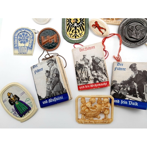 543 - 26 x 3rd Reich Winterhilfswerk WHW donation badges. The Winterhilfswerk (WHW) was an annual drive by... 