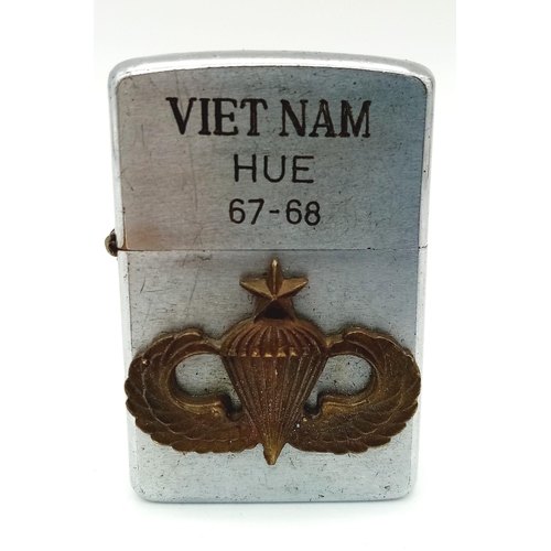 527 - 1967 Date Coded Vietnam War Era Zippo Lighter. “Hue” 67-68”. No International shipping available on ... 