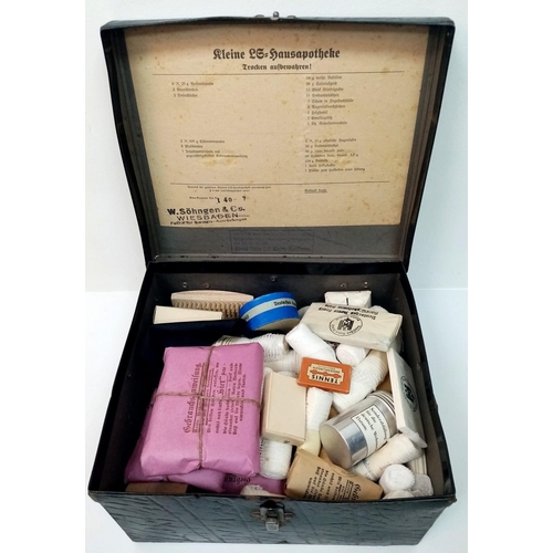 397 - WW2 Luft Shultz (Air Raid Police) Small First Aid Kit with various dressings etc.