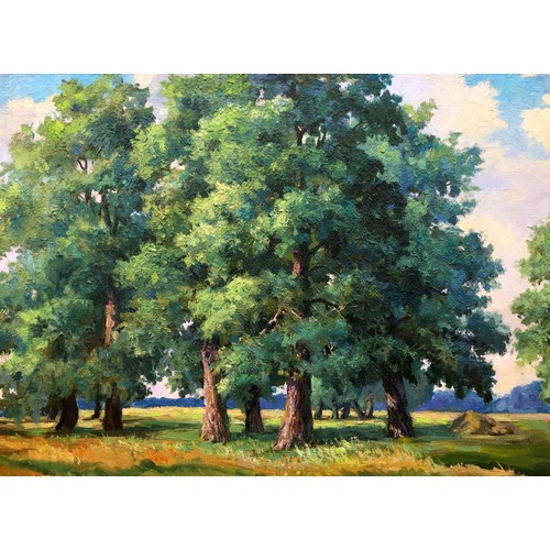 304 - Oil painting forest landscape Nepiypivo Vasily Ignatievich.
