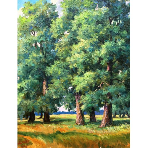 304 - Oil painting forest landscape Nepiypivo Vasily Ignatievich.
