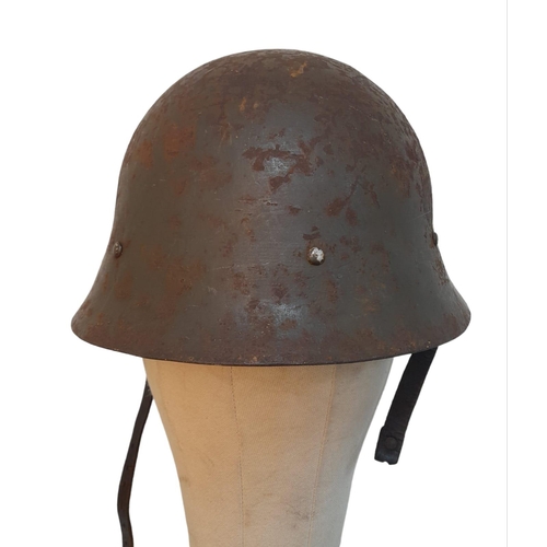 502 - WW2 Japanese Civil Defence (Home Guard) Helmet with loner.