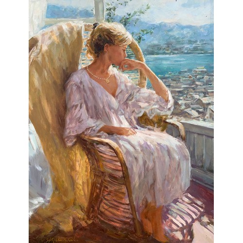 473 - Oil painting By the window at noon Mikhailichenko Sergey Viktorovich.
