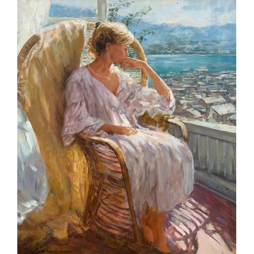 473 - Oil painting By the window at noon Mikhailichenko Sergey Viktorovich.
