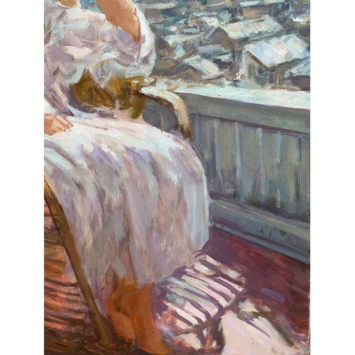 473 - Oil painting By the window at noon Mikhailichenko Sergey Viktorovich.
