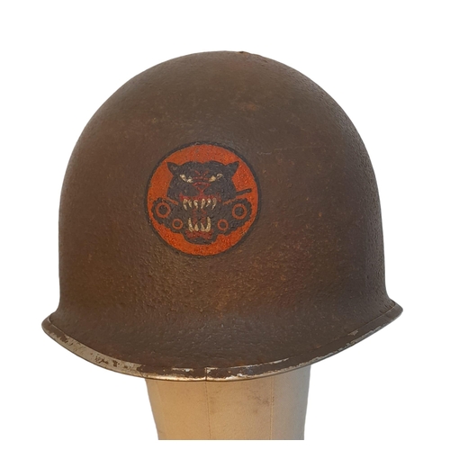 209 - WW2 US M1 Fixed Bale “Tank Destroyer” Helmet. No Liner.