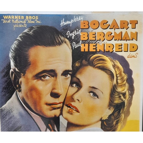 346 - Here's Looking at You, Kid. A framed Casablanca movie poster of Humphrey Bogart and Ingrid Bergman, ... 