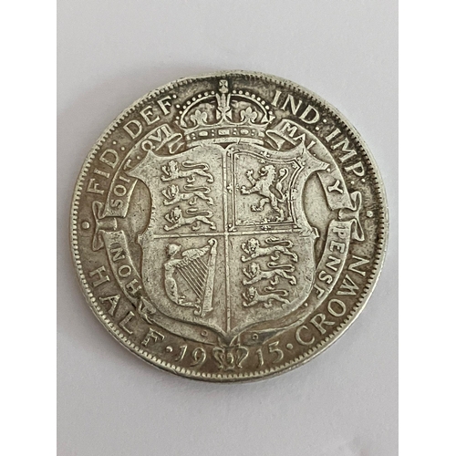 364 - SILVER HALF CROWN 1915 in extra fine condition,having clear and bold definition to both sides. Very ... 