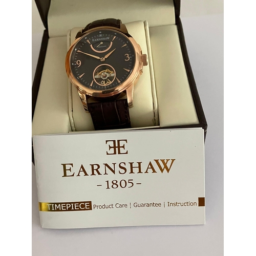 56 - Gentlemans THOMAS EARNSHAW SKELETON WRISTWATCH WB120589.  Finished in rose gold tone over stainless ... 