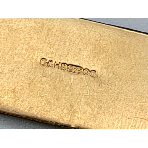 455 - 9K YELLOW GOLD LONDON BANK LTD CHEQUE BOOK CHARM / PENDANT OPENS TO REVEAL A PAPER CHEQUE 2.6G