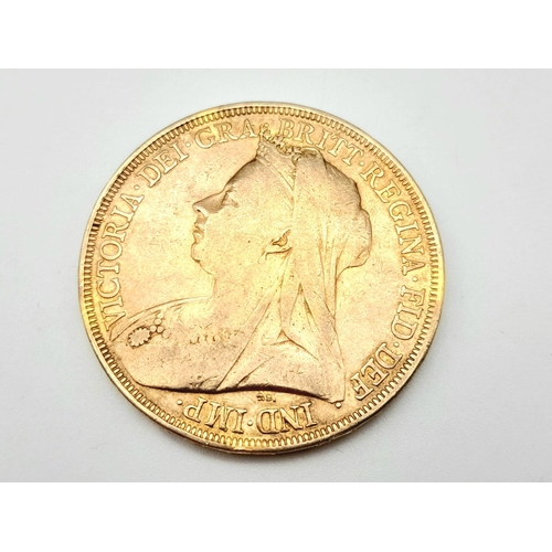 490 - SILVER WITH GOLD TONE FINISH 1897 QUEEN VICTORIA COIN 28G