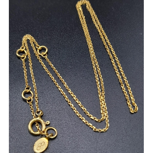 145 - A 18K YELLOW GOLD LINKS OF LONDON NECKLACE 2.9G WITH ADJUSTABLE LENGTH SECTIONS
Total Length: 46cm