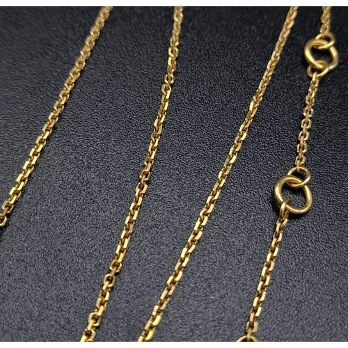 145 - A 18K YELLOW GOLD LINKS OF LONDON NECKLACE 2.9G WITH ADJUSTABLE LENGTH SECTIONS
Total Length: 46cm