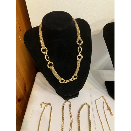 291 - Magnificent selection of Top Quality GOLD TONE NECKLACES and CHAINS. Please see pictures.