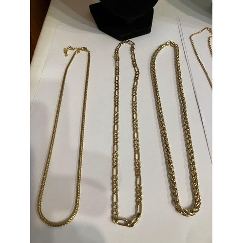 291 - Magnificent selection of Top Quality GOLD TONE NECKLACES and CHAINS. Please see pictures.