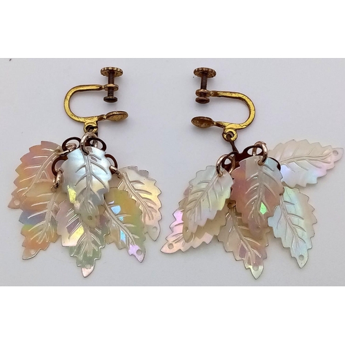 1646 - Two Delicate Pairs of Vintage Shell Decorative Earrings.