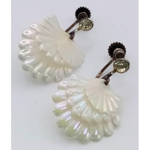 1646 - Two Delicate Pairs of Vintage Shell Decorative Earrings.