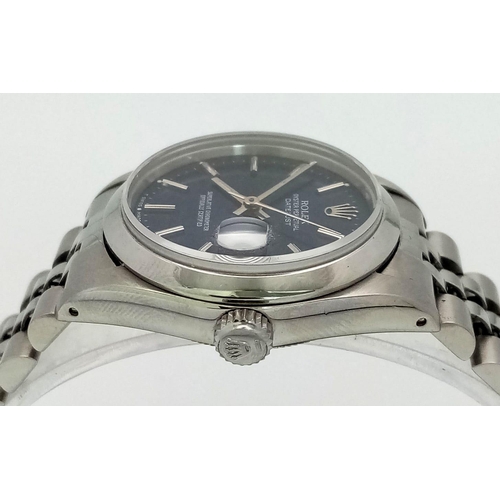 232 - A Rolex Oyster Perpetual Datejust Ladies Watch. Stainless steel bracelet and case - 31mm. Metallic b... 