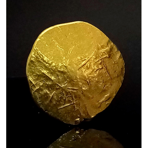 78 - A Gold Indian Pagoda Coin Circa 17th century.
The pagoda was a unit of currency, a coin made of gold... 