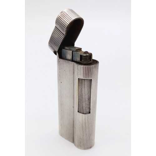 72 - A VINTAGE SILVER PLATED DUNHILL LIGHTER.  a/f. No International shipping available on this item.