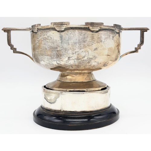 248 - A SOLID SILVER CUP/TROPHY FROM OCTOBER 1943 PRESENTED TO LIEUT G G S TEALE FROM THE OFFICERS OF NO 5... 