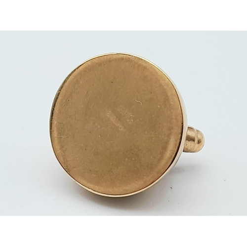 255 - A 9K GOLD CHARM IN THE SHAPE OF A KETTLE .   1.9gms