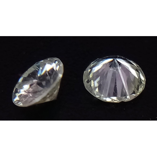 403 - PAIR OF ROUND BRILIANT CUT DIAMONDS 0.36CT TOTAL