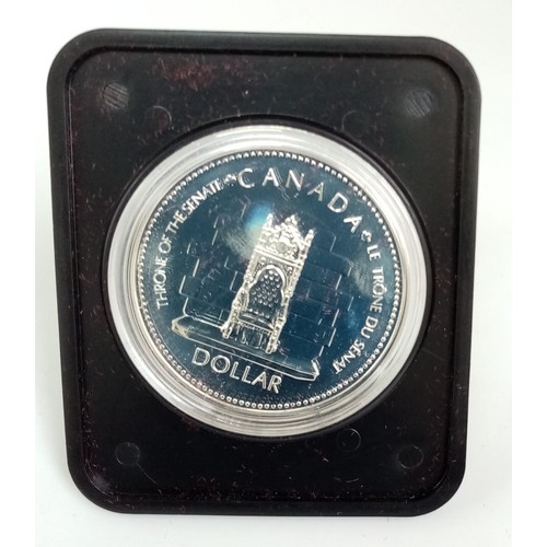 498 - A Mint State Condition 1977 Canadian Silver Dollar in Original Presentation Box