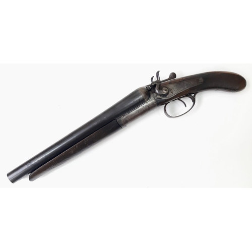 170 - A Deactivated Vintage British Bailey and Co Sawn-Off Shotgun. This 11 inch double-barrelled beauty h... 