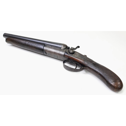 170 - A Deactivated Vintage British Bailey and Co Sawn-Off Shotgun. This 11 inch double-barrelled beauty h... 