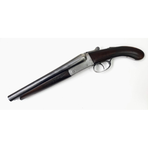 410 - A Deactivated Vintage British West and Son Double-Barrelled Sawn-Off Shotgun. 10 inch side by side b... 