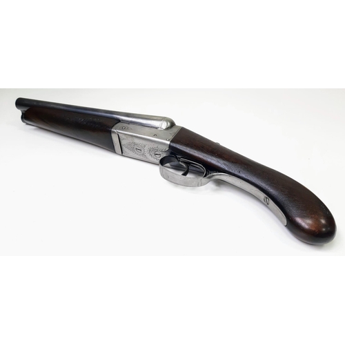 410 - A Deactivated Vintage British West and Son Double-Barrelled Sawn-Off Shotgun. 10 inch side by side b... 